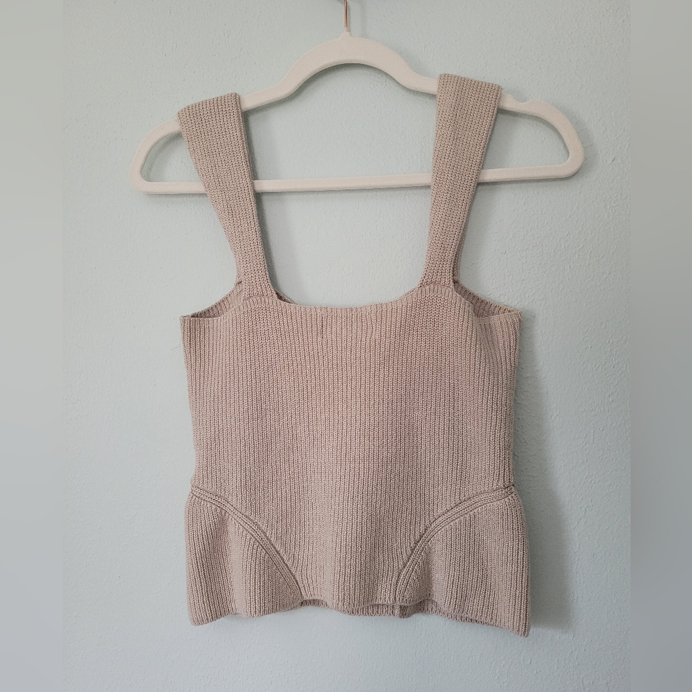 Ribbed Knit Tank in Dusty Blush/Cream - Modern Citizen - Medium - Picture 2 of 3